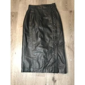 Wilsons Leather Vintage Leather A line skirt 8